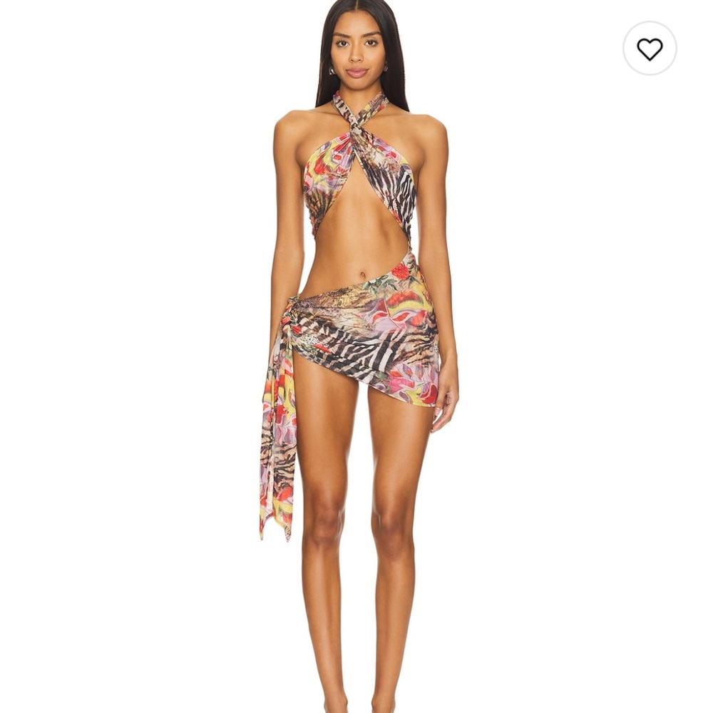 Jaded London Multicolor Halter Dress